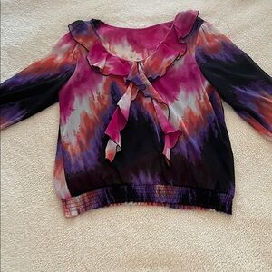 Women's Multicolor Ruffled Blouse